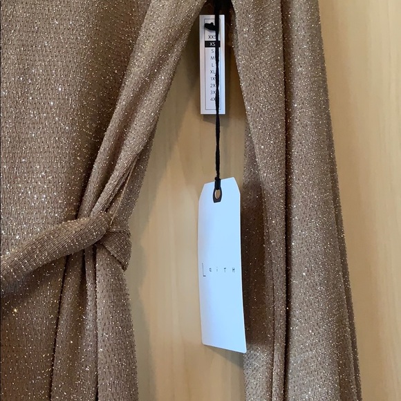 Leith Women’s Metallic Gold Dress XS - Picture 4 of 10